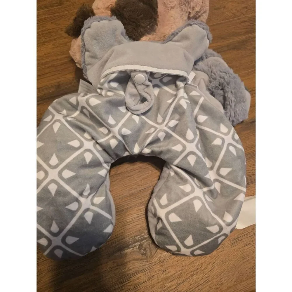 Sloth and Puppy‎ Dog Zip Up Travel Kids Neck Pillow Stuffies